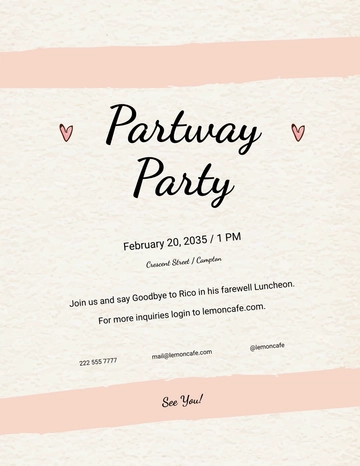 Free Farewell Luncheon Flyer Template to Edit Online