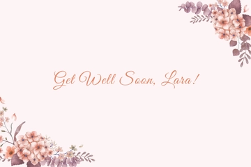 Free Floral Get Well Soon Card Template to Edit Online