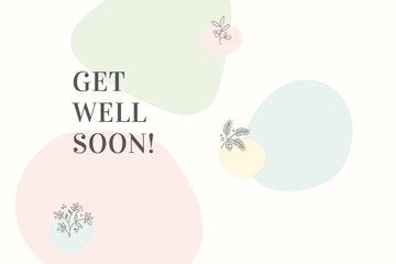 Free Get Well Soon Card Template to Edit Online