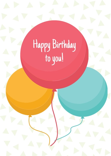 Free Happy Birthday Greetings Card Template to Edit Online