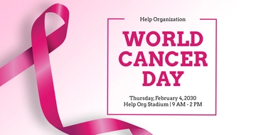 Free World Cancer Day Facebook Post Template to Edit Online