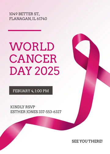 Free World Cancer Day Greeting Card Template to Edit Online