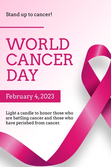 Free World Cancer Day Tumblr Post Template to Edit Online