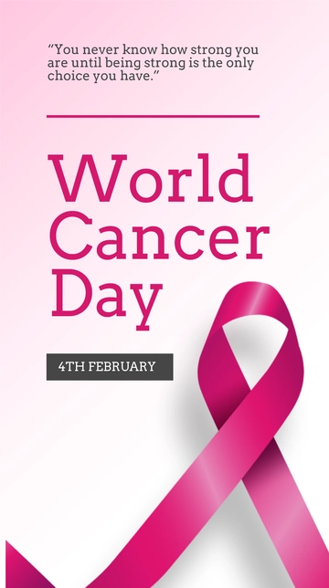 Free World Cancer Day Whatsapp Image Template to Edit Online