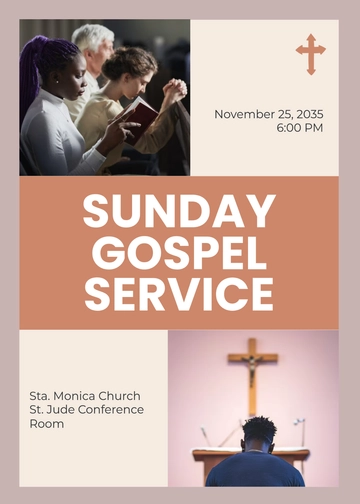 Free Church Service Invitation Template to Edit Online