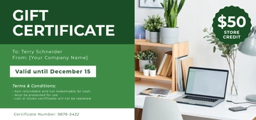 Business Gift Certificate Template - Edit Online & Download