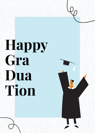 Free Happy Graduation Card Template to Edit Online