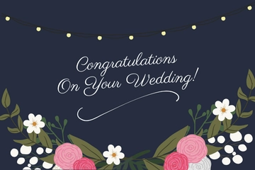 Free Wedding Congratulations Card Template to Edit Online