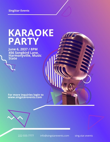 Free Karaoke Flyer Template to Edit Online