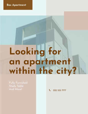 Free Apartment Flyer Template to Edit Online