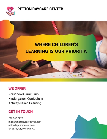 Free Daycare Flyer Template to Edit Online