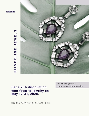 Free Jewelry Boutique Flyer Template to Edit Online