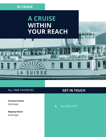 Free Cruise Ship Flyer Template to Edit Online
