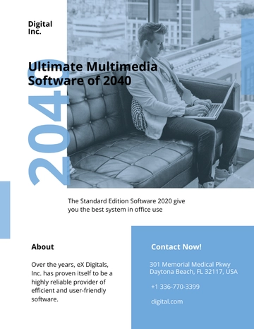 Free Software Company Marketing Flyer Template to Edit Online