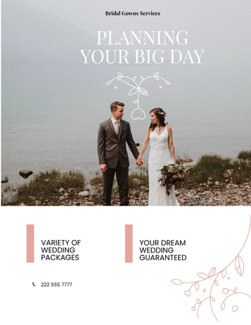 Free Wedding Planner Service Flyer Template to Edit Online