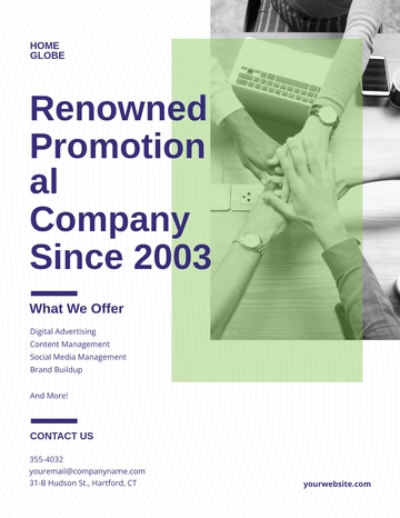 Free Company Promotional Flyer Template to Edit Online