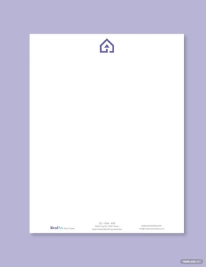 Real Estate Company Letterhead Template