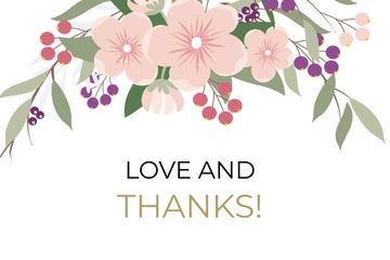 Free Wedding Thank You Postcard Template to Edit Online