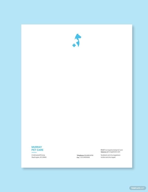 Veterinary Hospital Letterhead Template