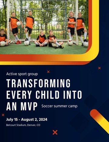 Free Sports Camp Flyer Template to Edit Online