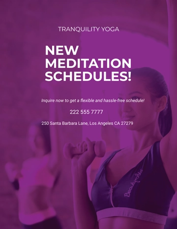 Free Meditation Class Flyer Template to Edit Online