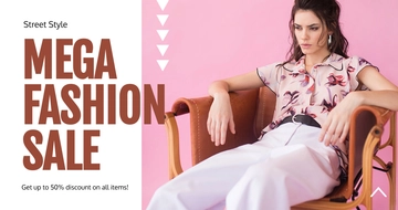 Free Fashion Facebook Ad Banner Template to Edit Online