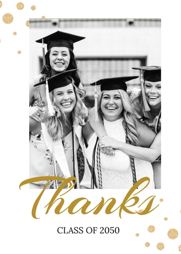 Free College Graduation Thank You Card Template to Edit Online