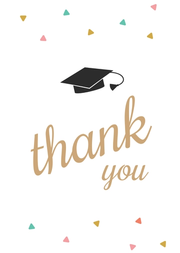 Free Graduation Party Thank You Card Template to Edit Online