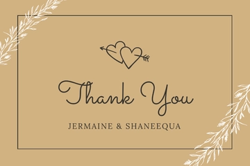 Free Rustic Thank You Card Template to Edit Online