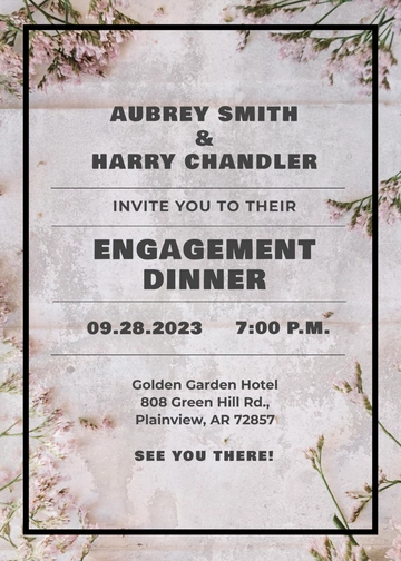 Free Rustic Engagement Party Invitation Template to Edit Online