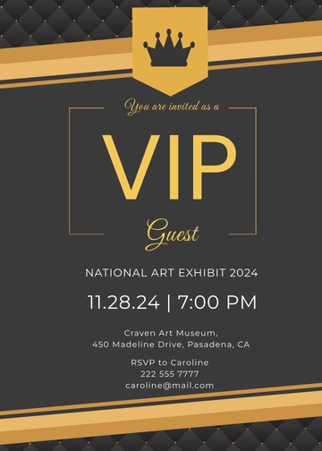 Free VIP Invitation Template to Edit Online