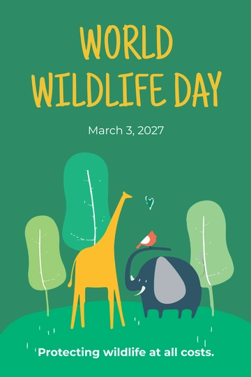 Free World Wild Life Day Tumblr Post Template to Edit Online