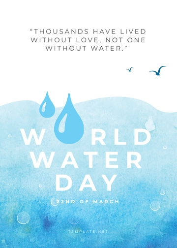 Free World Water Day Greeting Card Template to Edit Online