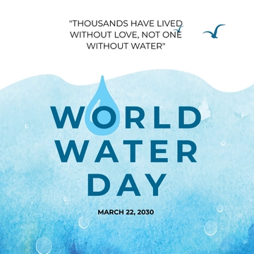 Free World Water Day Instagram Post Template to Edit Online