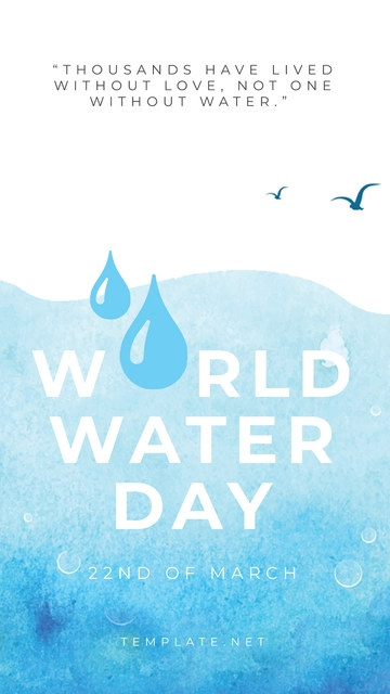 Free World Water Day Whatsapp Image Template to Edit Online