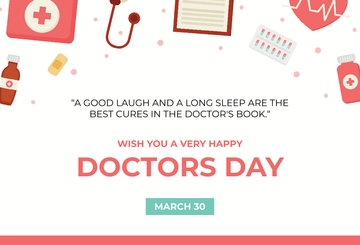Free Doctors' Day Greeting Card Template to Edit Online