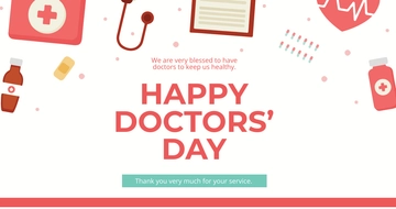 Free Doctors' Day Linkedin Post Template to Edit Online