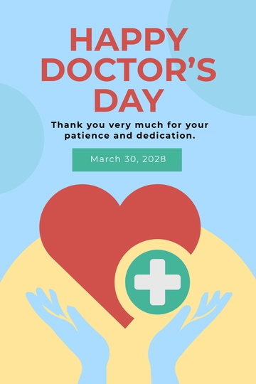 Free Doctors' Day Pinterest Pin Template to Edit Online