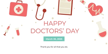 Free Doctors' Day Twitter Post Template to Edit Online