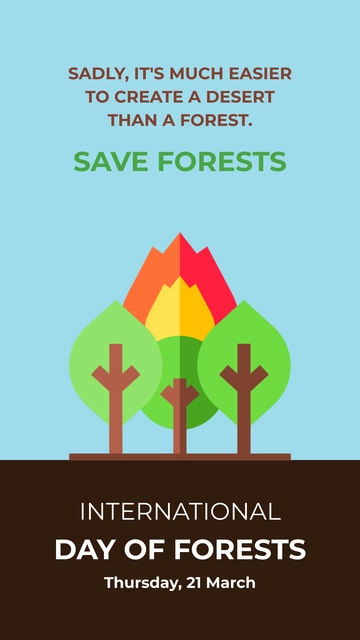 Free International Day For Forests Whatsapp Post Template to Edit Online