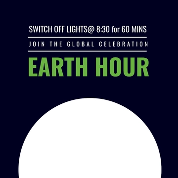 Free Earth Hour Instagram Post Template to Edit Online