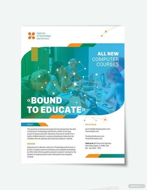 Computer Course Flyer Template