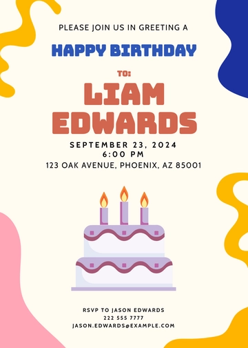Free Birthday Event Invitation Template to Edit Online