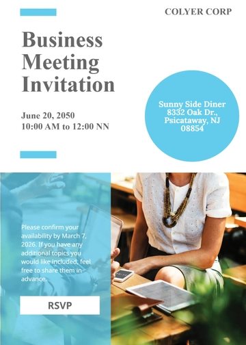 Free Business Email Invitation Template to Edit Online