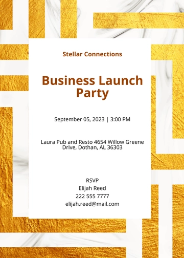 Free Business Launch Party Invitation Template to Edit Online