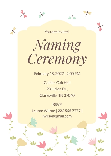 Free Ceremony Invitation Template to Edit Online