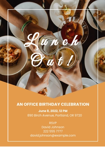 Free Office Birthday Invitation Template to Edit Online