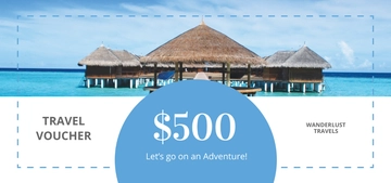 Free $500 Travel Voucher Template to Edit Online