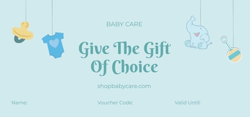 Free Baby Children Gift Voucher Template to Edit Online