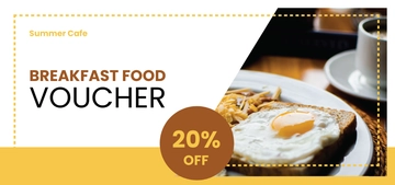 Free Breakfast Food Voucher Template to Edit Online